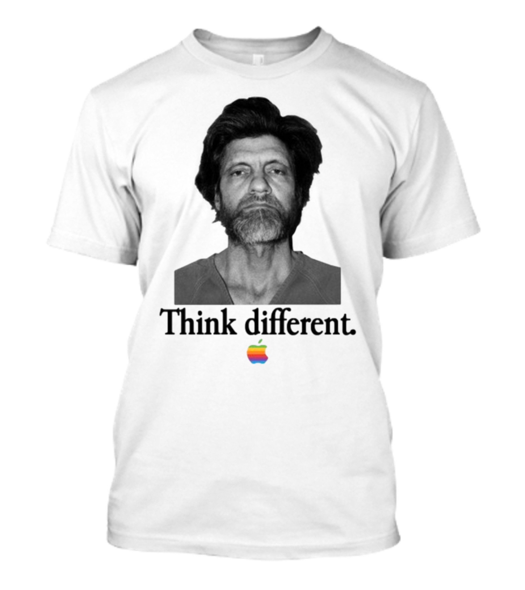 Uncle Ted Think Different Apple Parody With Rainbow T-Shirt