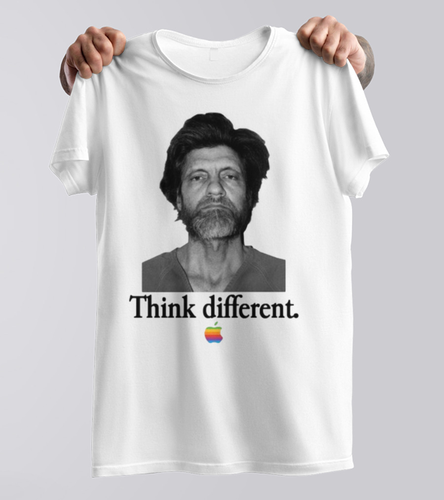 Uncle Ted Think Different Apple Parody With Rainbow T-Shirt