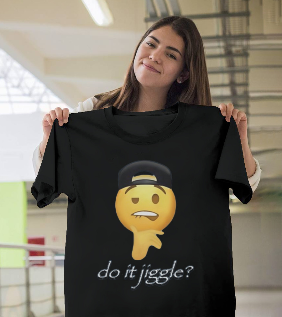 Do It Jiggle Emoji With Backwards Baseball Cap T-Shirt