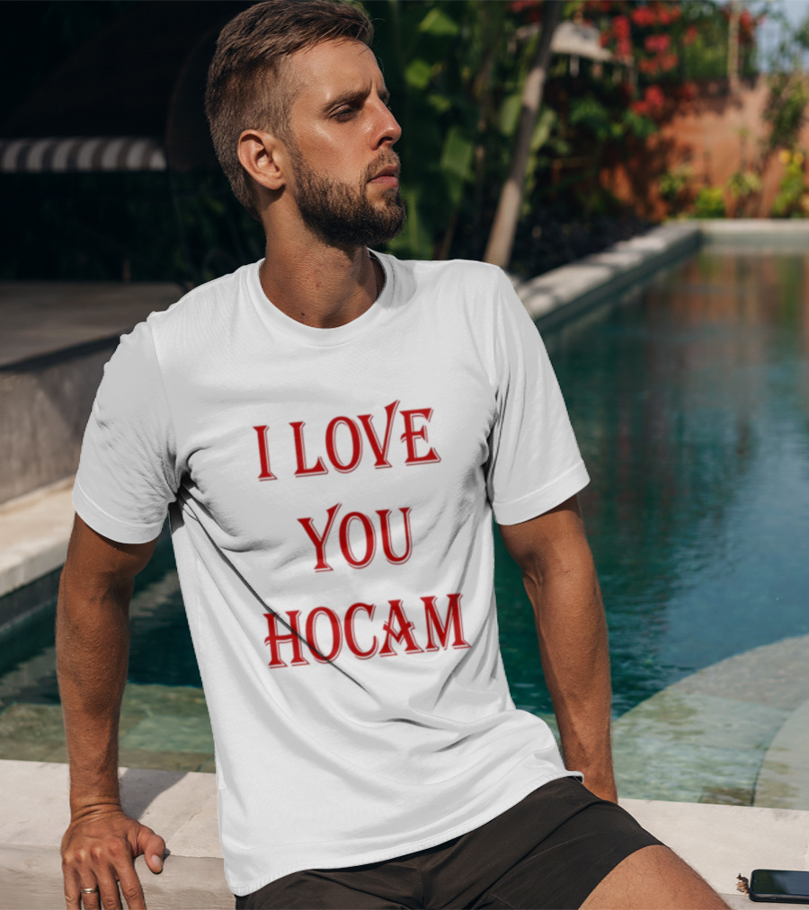 I Love You Hocam Vintage Horror Inspired Font T-Shirt