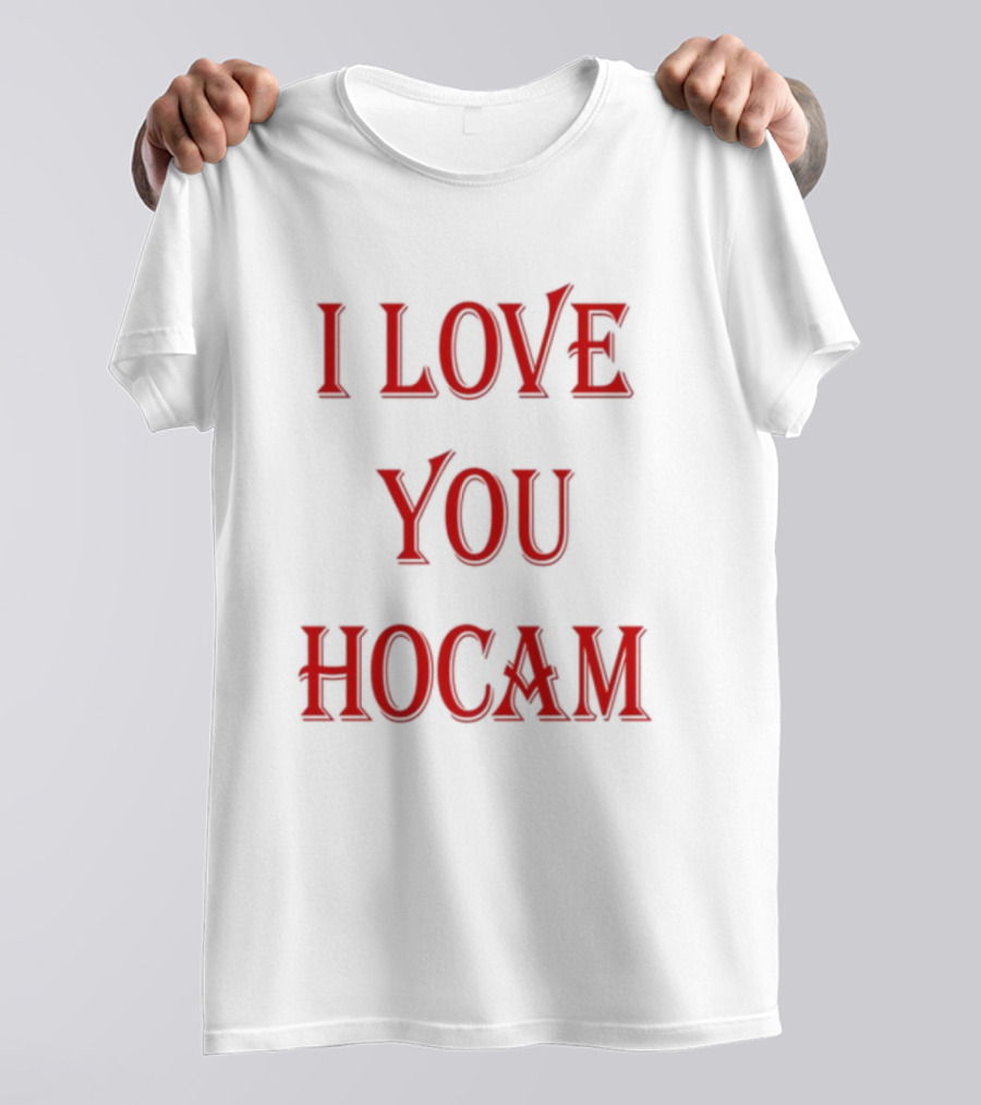 I Love You Hocam Vintage Horror Inspired Font T-Shirt