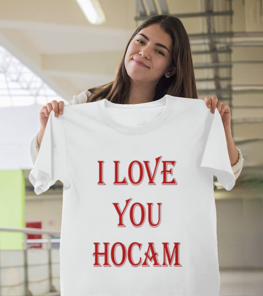 I Love You Hocam Vintage Horror Inspired Font T-Shirt