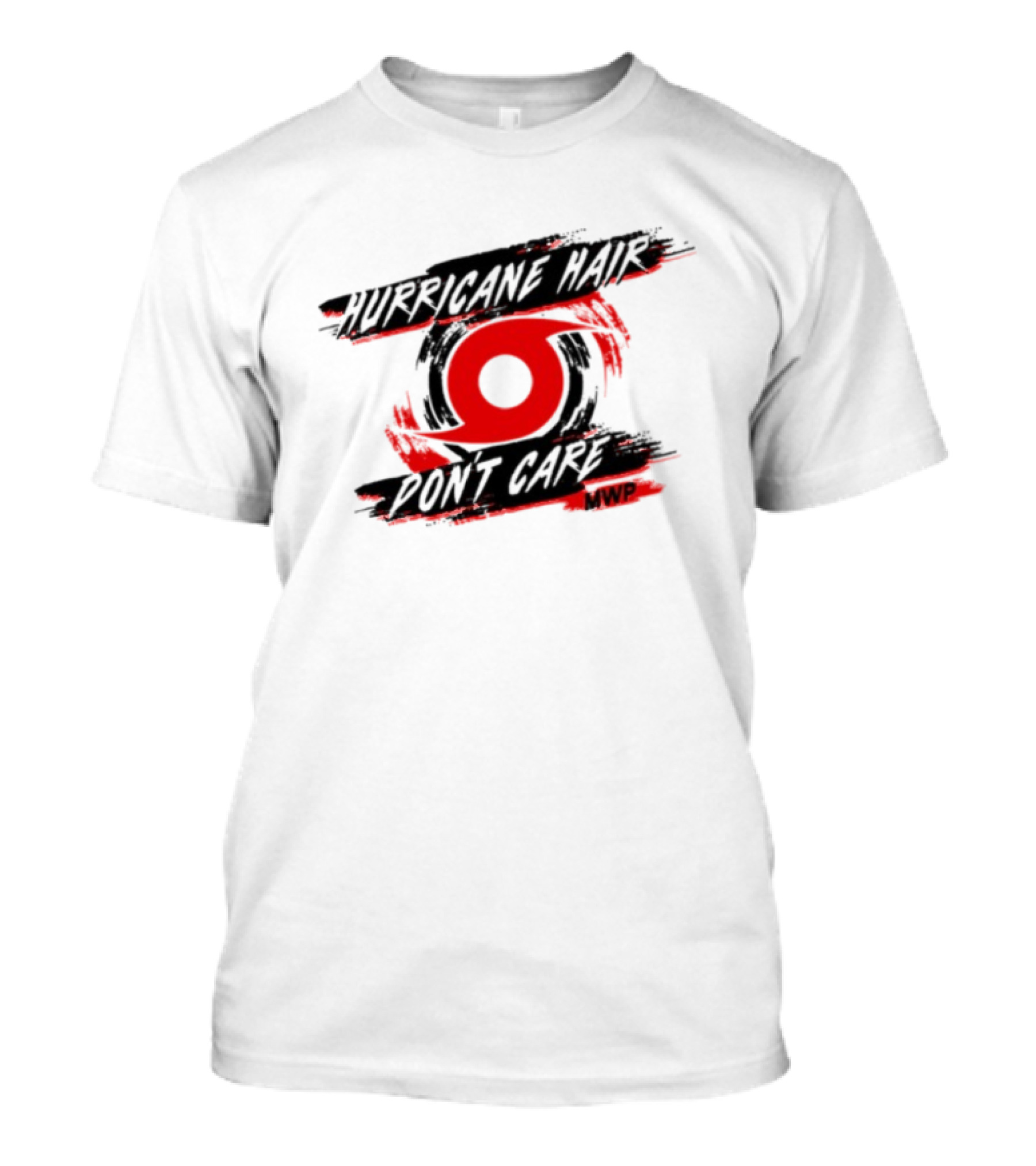 Mike's Weather Page Hurricane Hair Don't Care MWP Red Cyclone T-Shirt