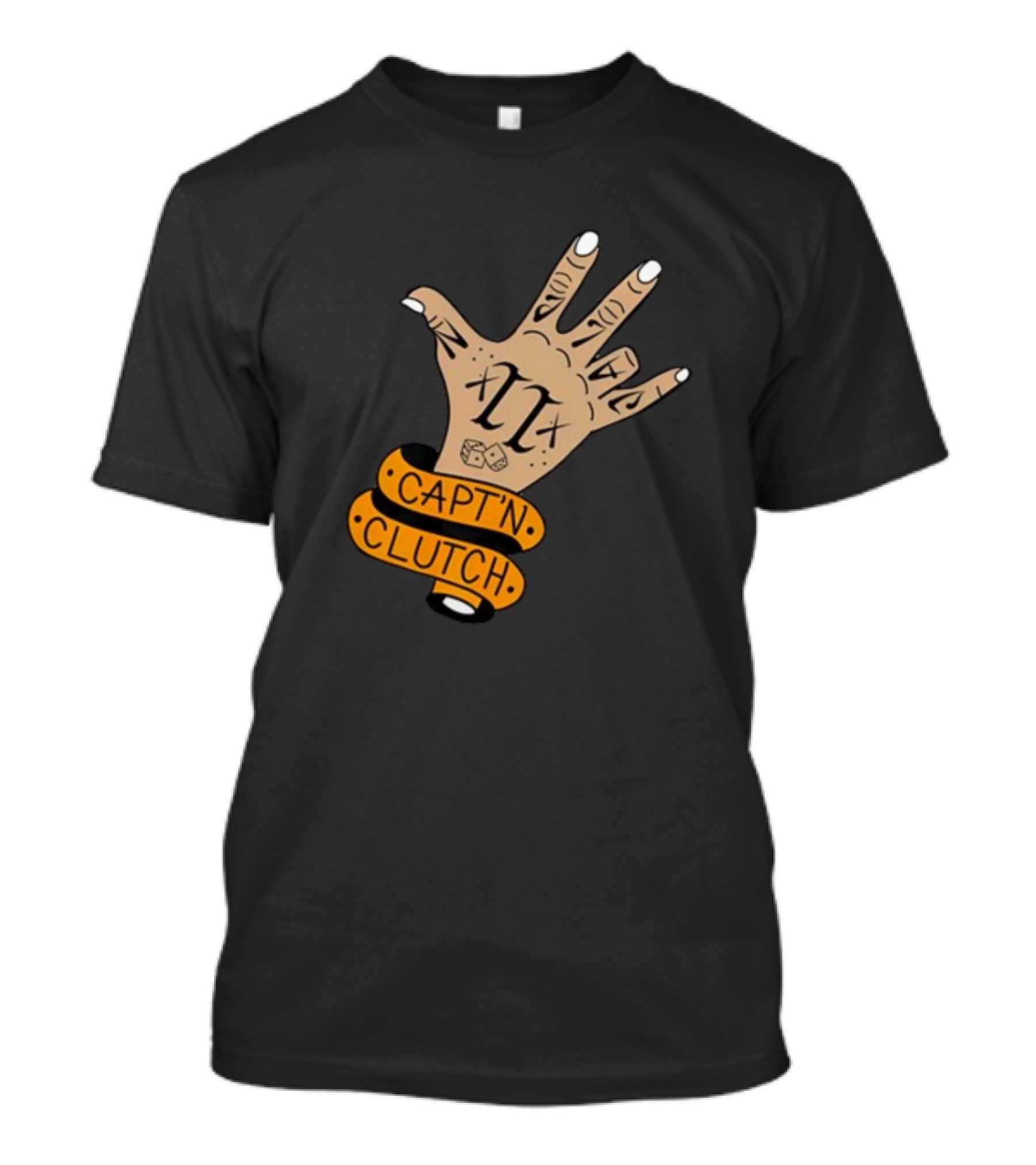 My Business Man Capt'n Clutch Hand Tattoo Numerals Banner T-Shirt