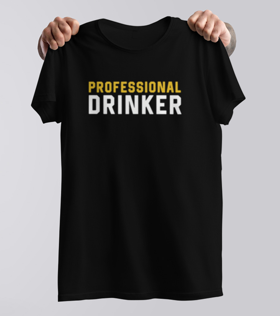 Shithead Steve Professional Drinker Black White T-Shirt