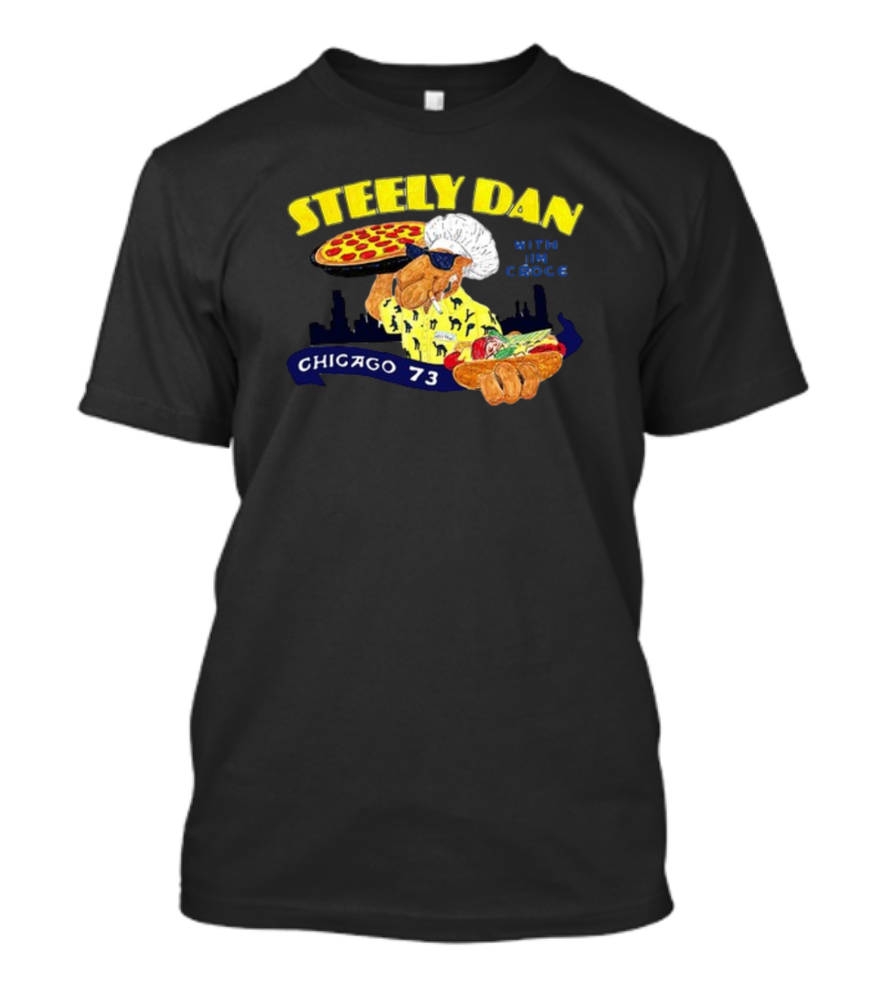 Steely Dan With Jim Croce Pizza Chef Chicago 73 T-Shirt