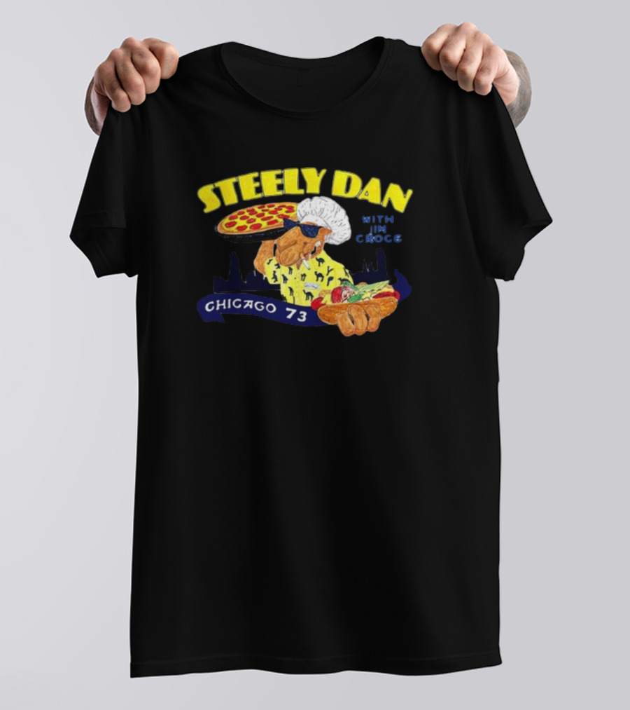 Steely Dan With Jim Croce Pizza Chef Chicago 73 T-Shirt