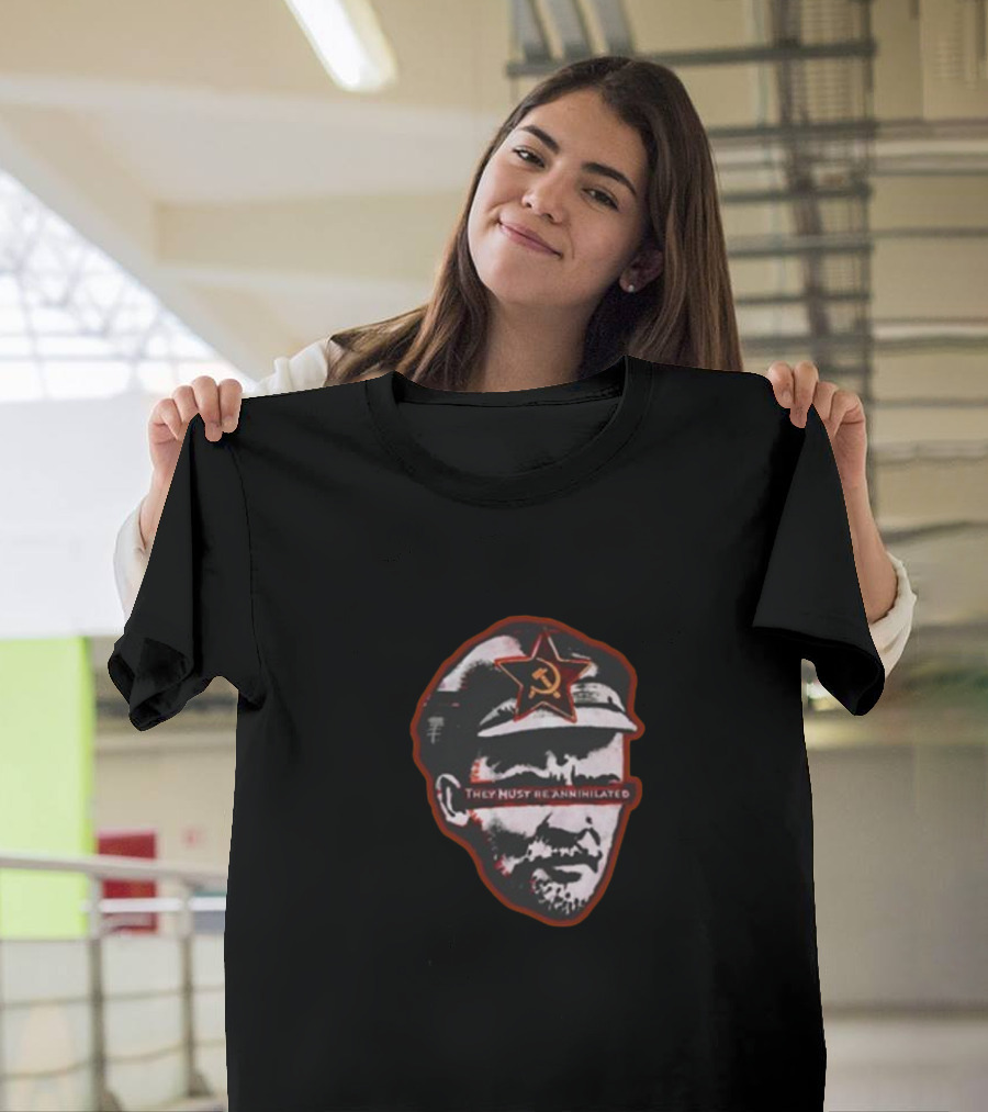 They Must Be Annihilated Soviet Star Lenin Bust Unwokeart Zine T-Shirt