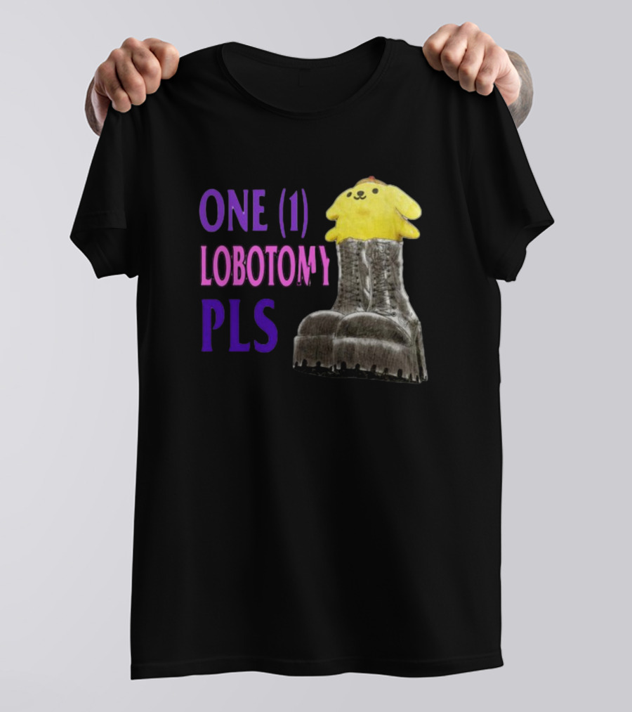 Jmcgg Pompompurin One 1 Lobotomy Pls Cute Character In Platform Boots T-Shirt