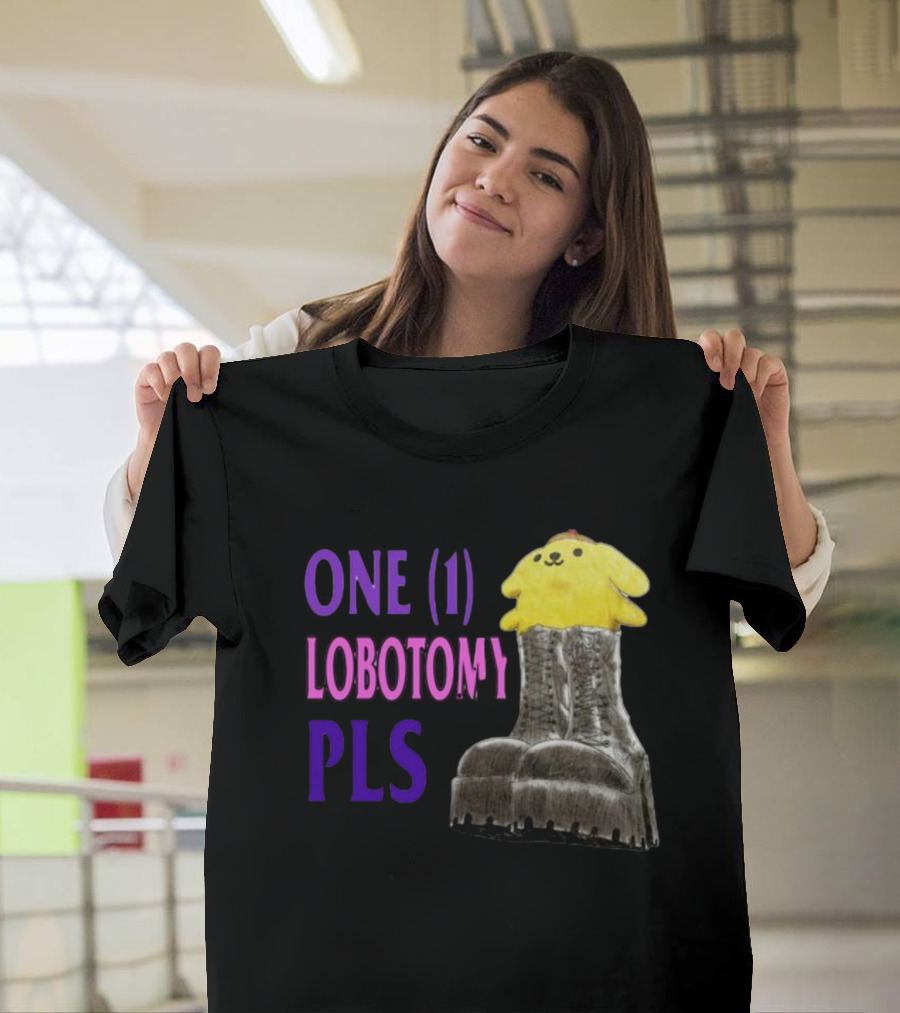 Jmcgg Pompompurin One 1 Lobotomy Pls Cute Character In Platform Boots T-Shirt
