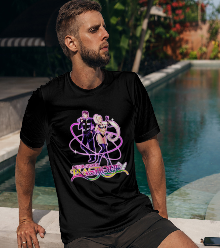 Sailor Scout Plashole Neon Anime Duo T-Shirt