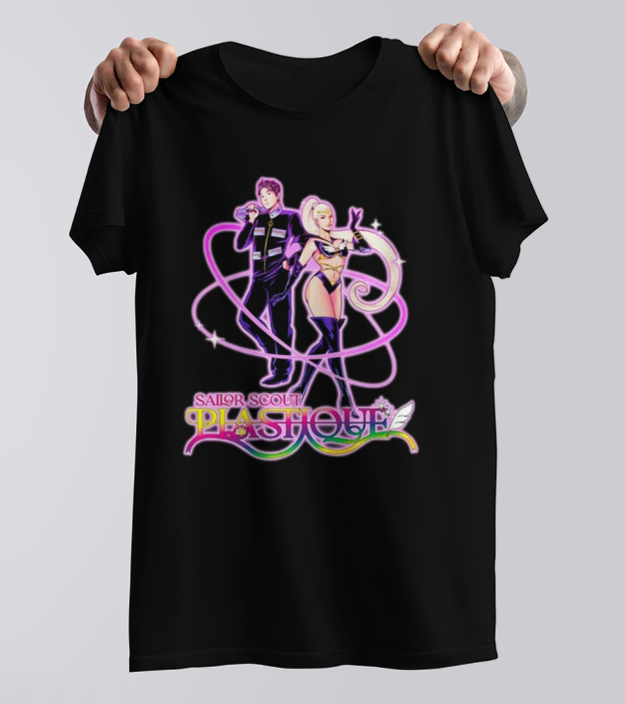 Sailor Scout Plashole Neon Anime Duo T-Shirt