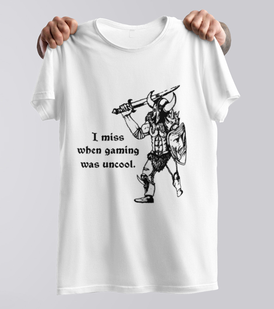 Hyperborean Heretic I Miss When Gaming Was Uncool Barbarian Warrior Vintage Nostalgia T-Shirt
