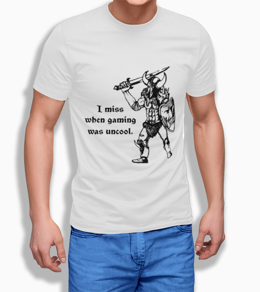 Hyperborean Heretic I Miss When Gaming Was Uncool Barbarian Warrior Vintage Nostalgia T-Shirt