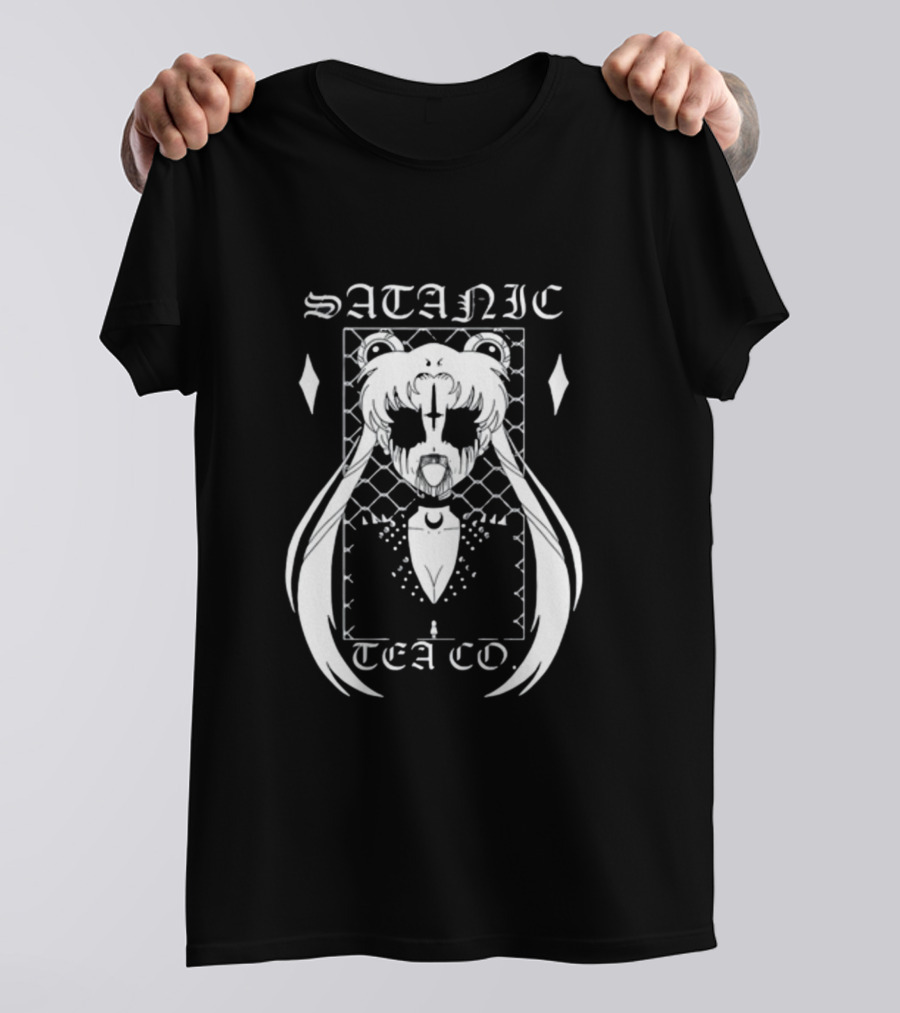 Satanic Tea Co Black Metal Sailor Moon T-Shirt