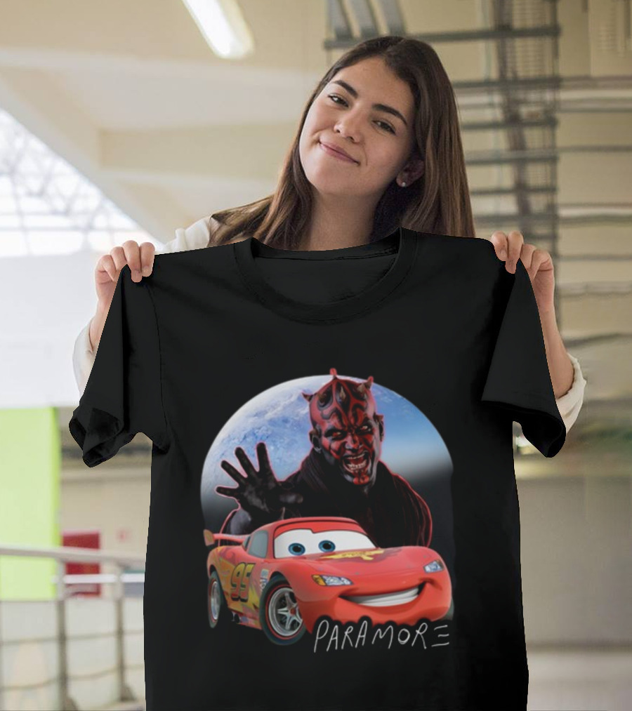 Paramore Let Your Heart Win Lightning McQueen Darth Maul Crossover T-Shirt