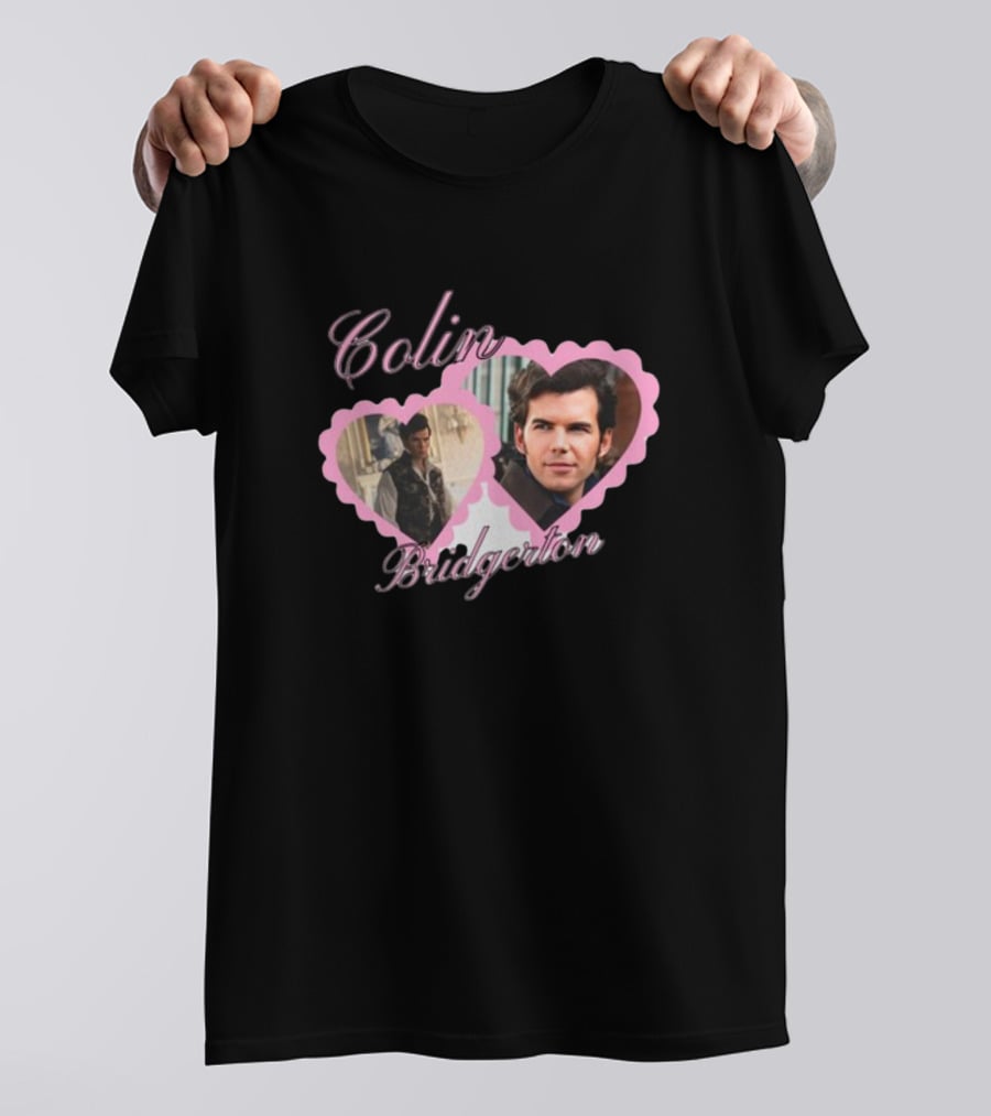 Colin Bridgerton Romantic Heart Portraits T-Shirt
