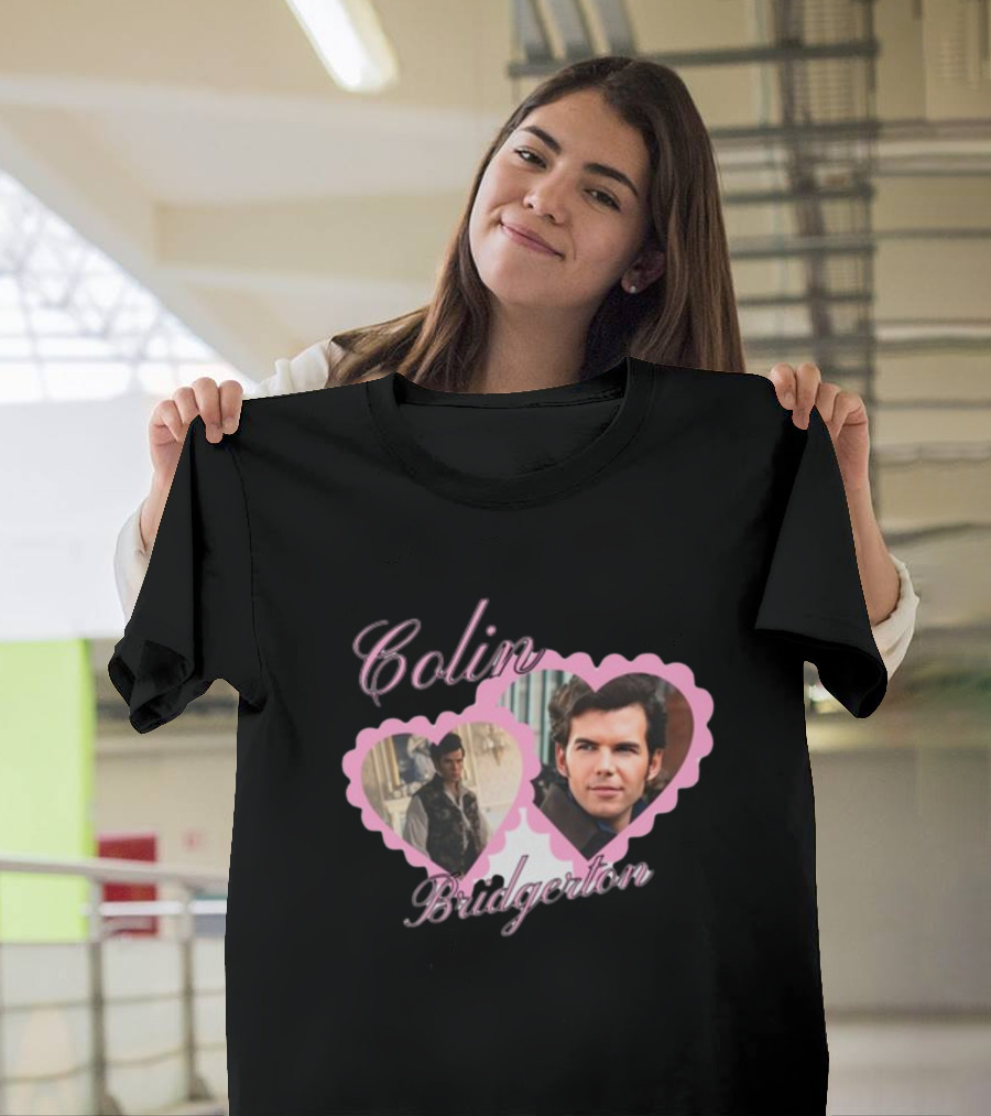 Colin Bridgerton Romantic Heart Portraits T-Shirt