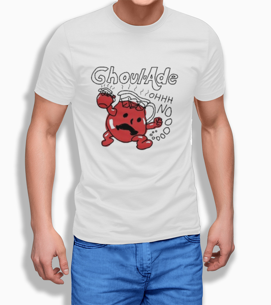 Ghoul-Ade Ohhh No Monster Juice Pitcher Panic Retro Scream T-Shirt