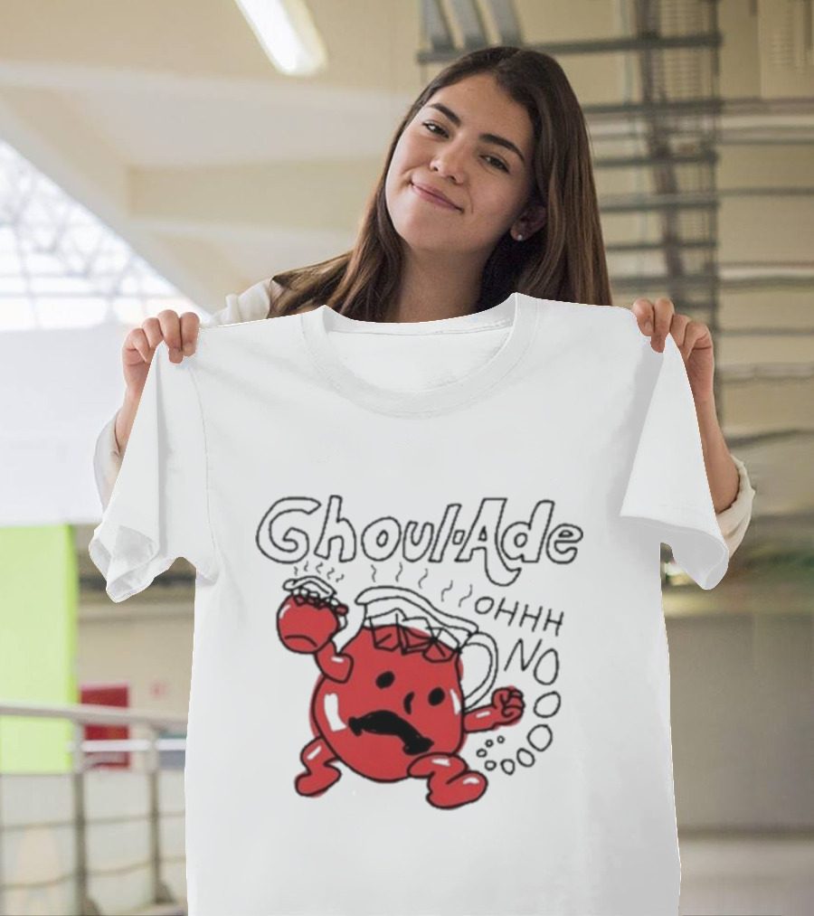 Ghoul-Ade Ohhh No Monster Juice Pitcher Panic Retro Scream T-Shirt