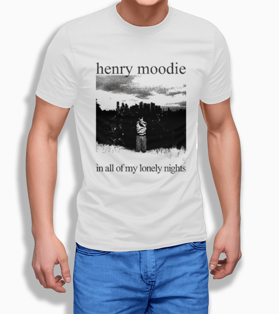 Henry Moodie In All Of My Lonely Nights Dark Skyline Scene T-Shirt