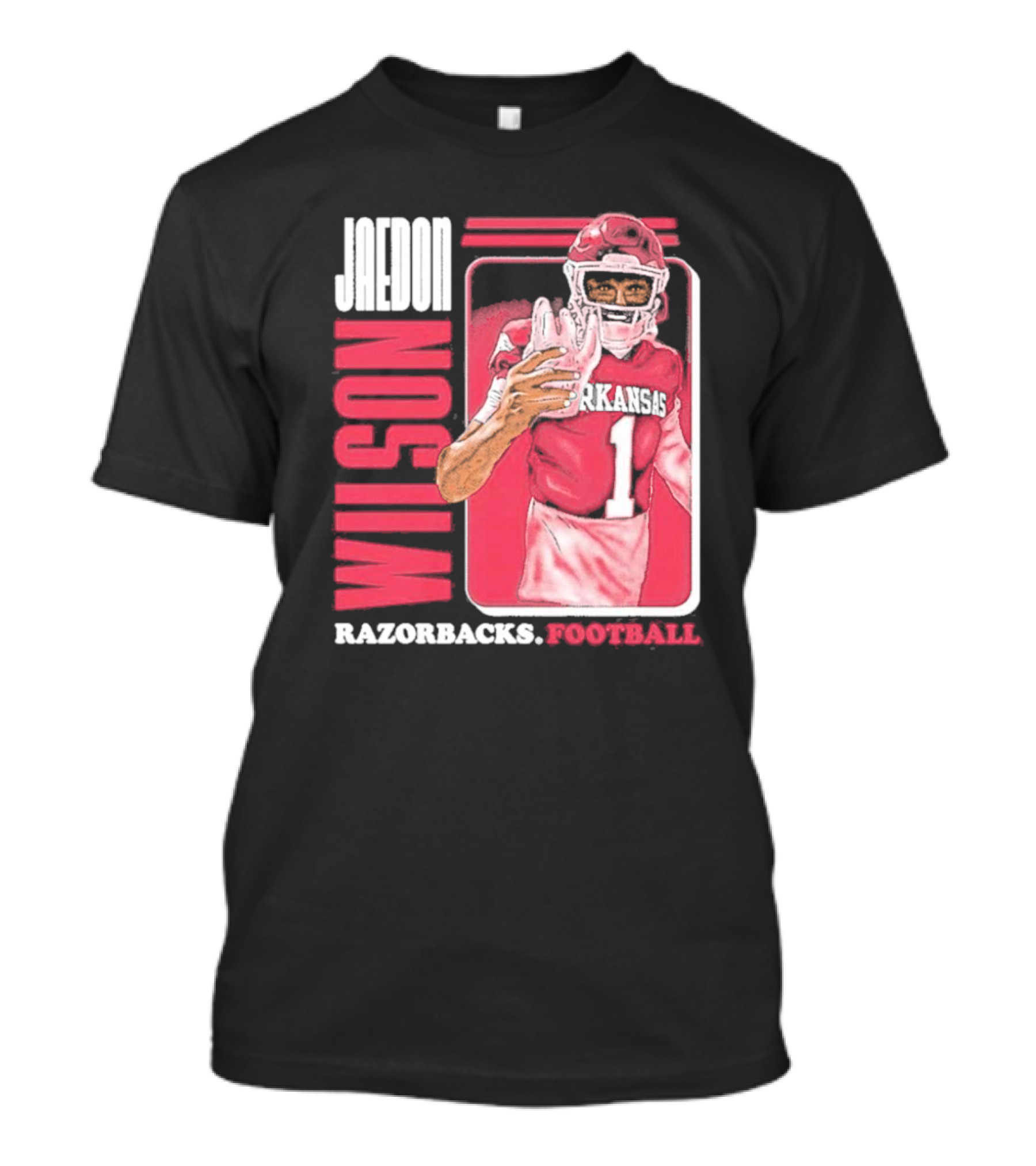 Jaedon Wilson Arkansas Razorbacks Football Cartoon Player T-Shirt
