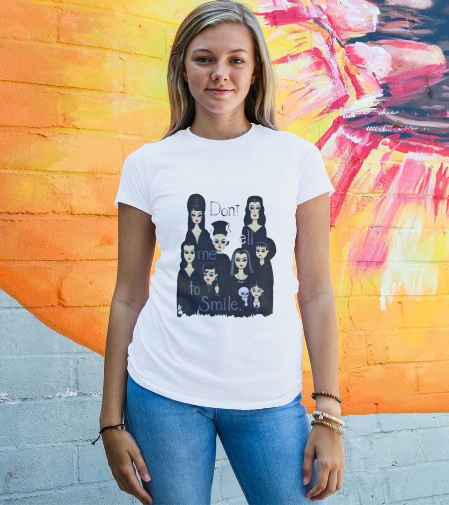 Celebrate World Goth Day El Gato Gomez’s Don’t Tell Me To Smile Group Of Gothic Women T-Shirt