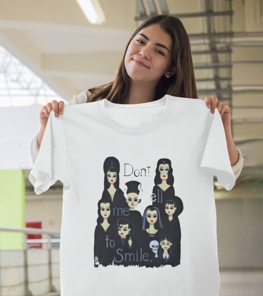 Celebrate World Goth Day El Gato Gomez’s Don’t Tell Me To Smile Group Of Gothic Women T-Shirt