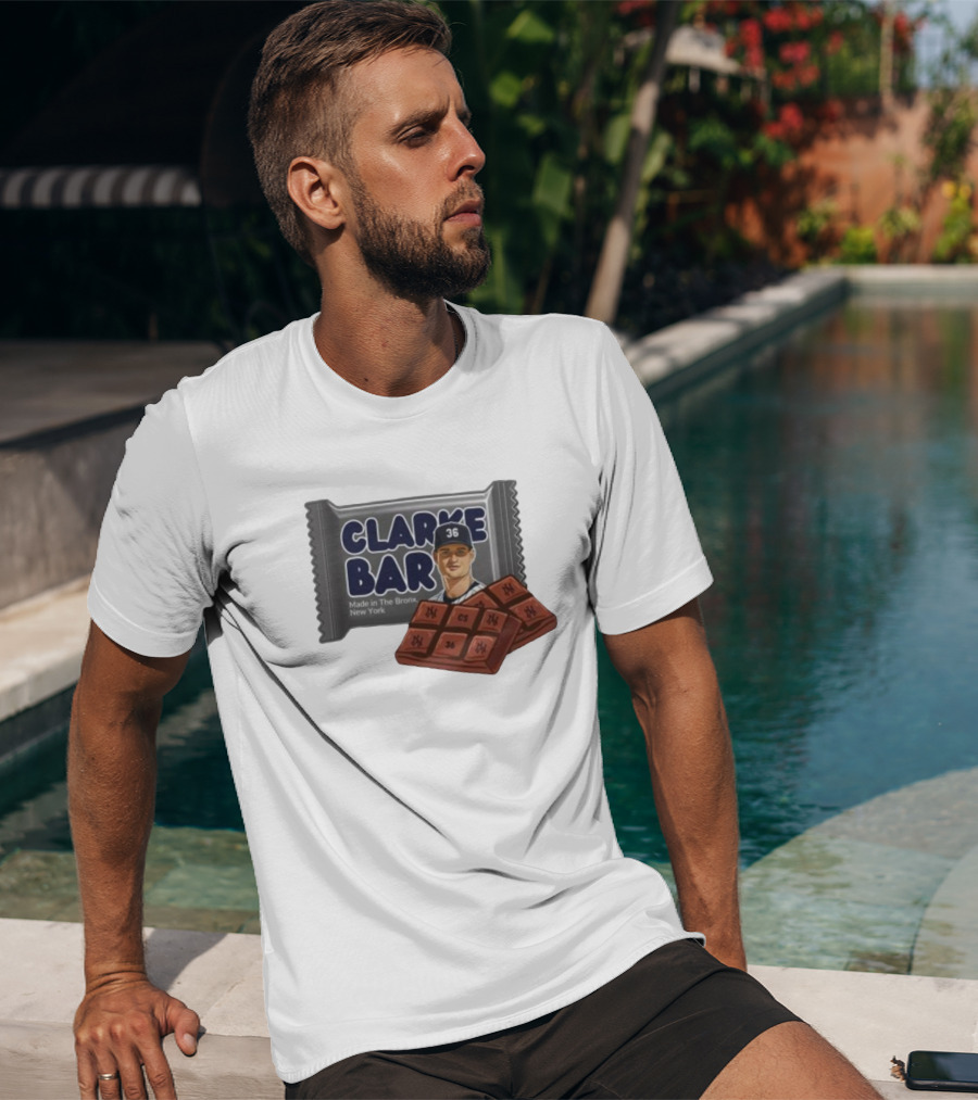 Clarke Bar Made In The Bronx New York Chocolate Baseball 36 Yankees CS T-Shirt