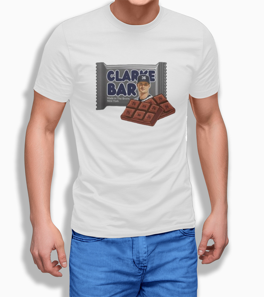 Clarke Bar Made In The Bronx New York Chocolate Baseball 36 Yankees CS T-Shirt