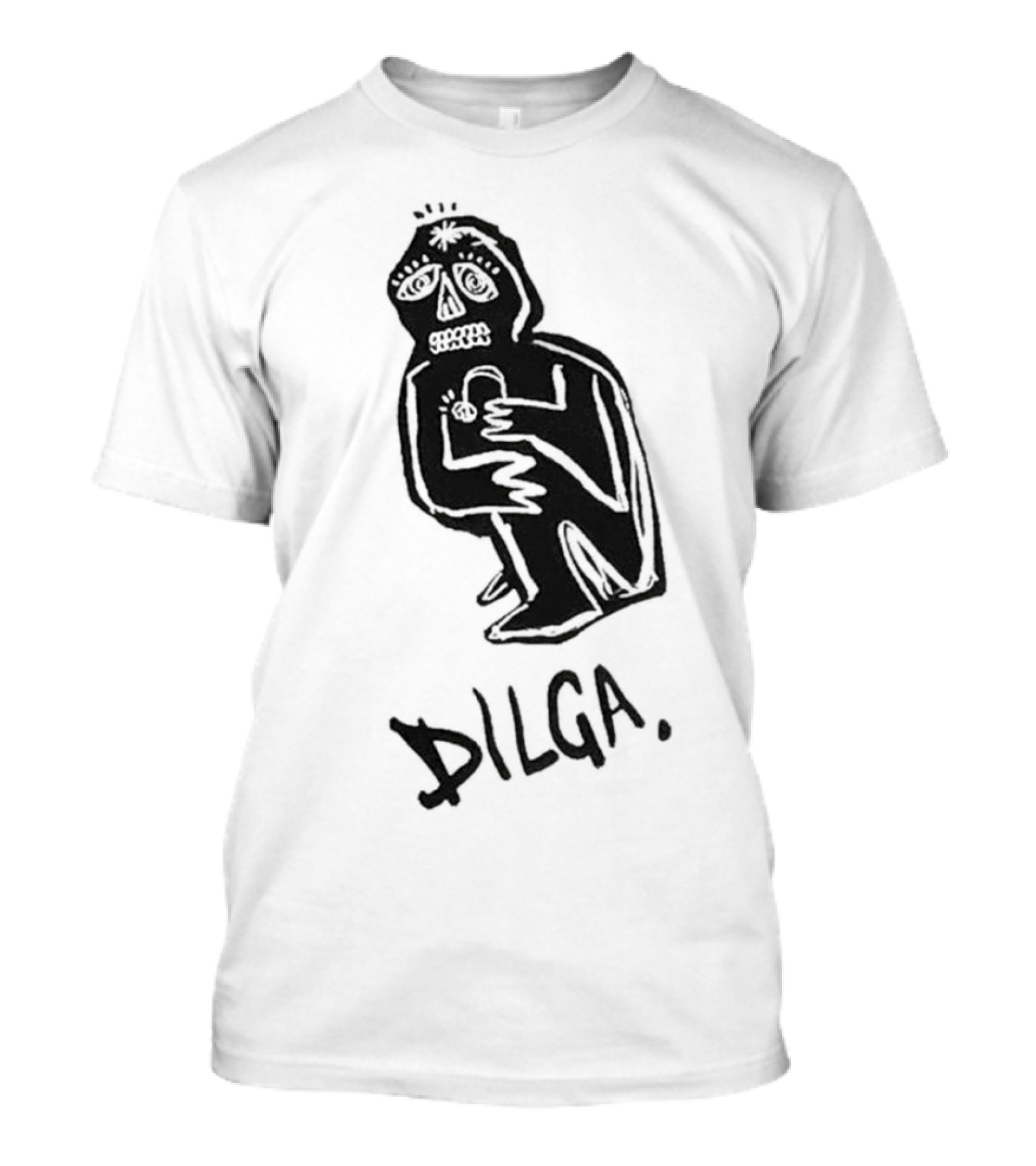 DILGA Boxy Character Holding Lock T-Shirt