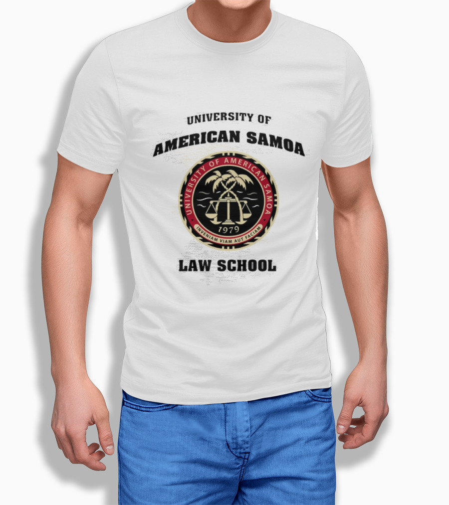 University Of American Samoa Law School Seal 1979 Riventiam Viam Aut Faciam T-Shirt