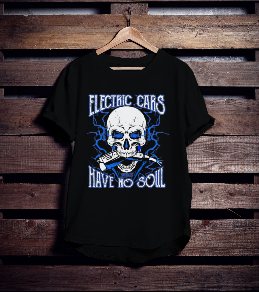 1320VIDEO Electric Cars Have No Soul Skull With EV Charger 2.0 T-Shirt