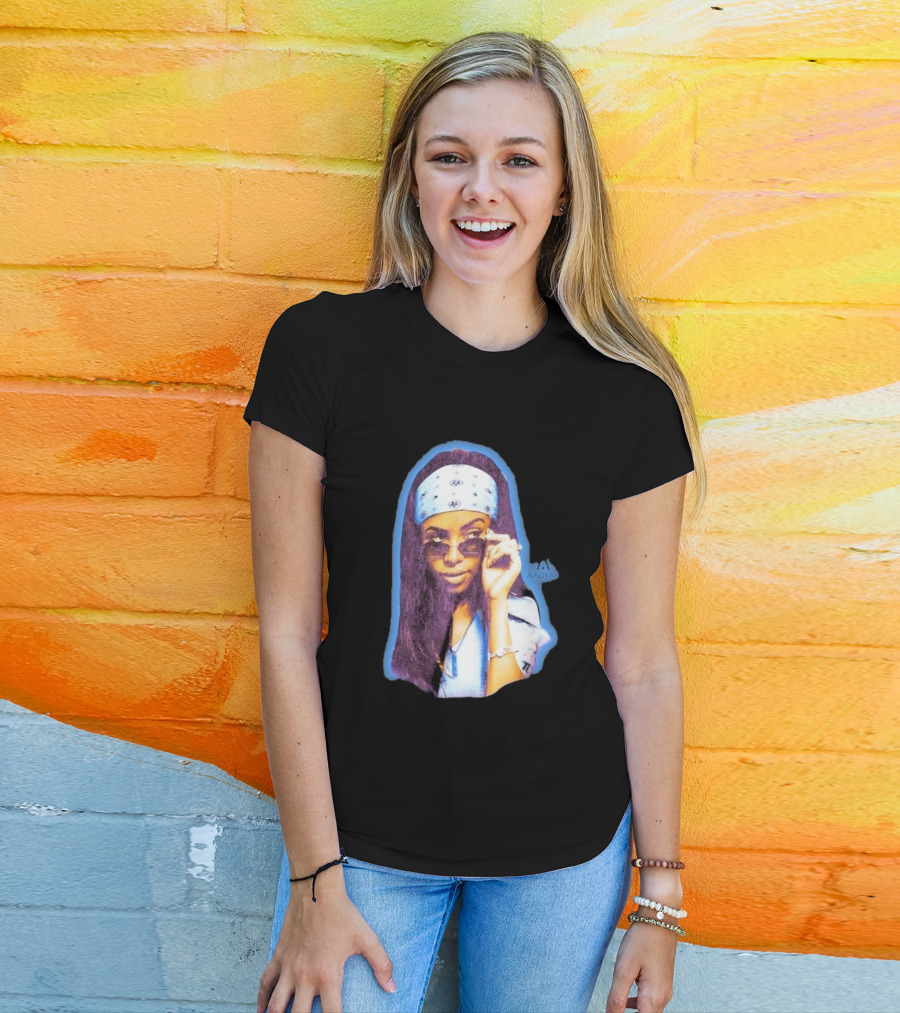 Zayn Malik Aaliyah Bandana Sunglasses Airbrush Purple T-Shirt
