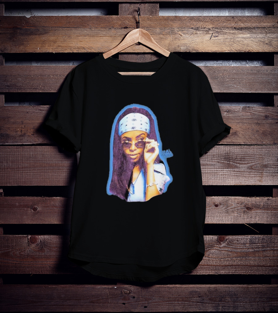 Zayn Malik Aaliyah Bandana Sunglasses Airbrush Purple T-Shirt