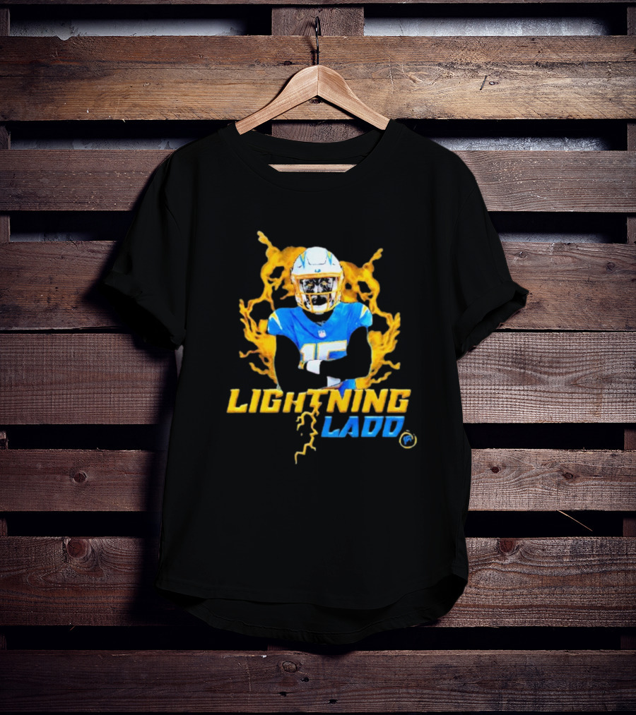Lightning Ladd Bold Blue Football Power Charge T-Shirt