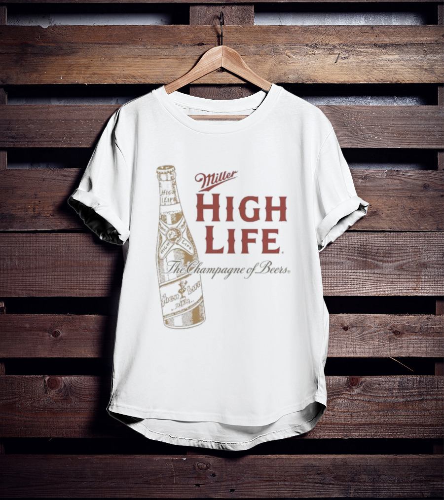 Miller High Life The Champagne Of Beers Vintage Bottle T-Shirt