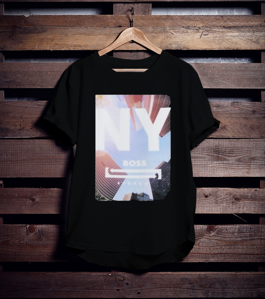 NY Boss Stereo Skyscraper Cityscape T-Shirt