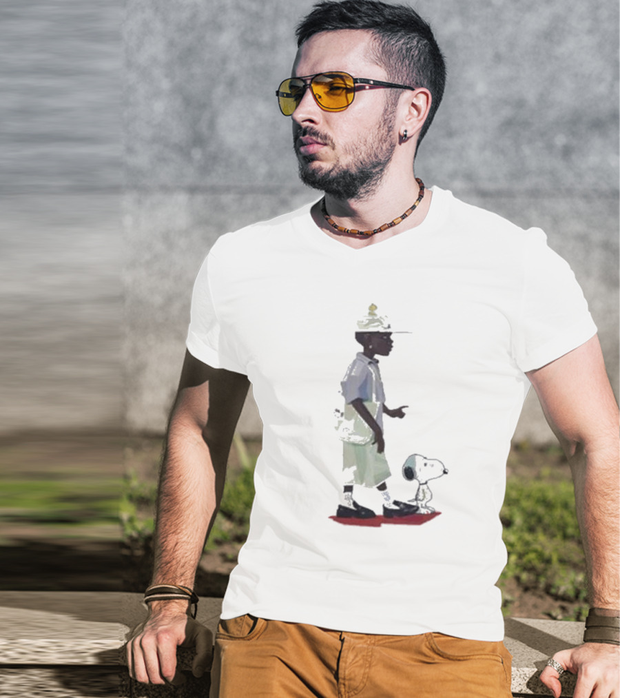 Black Woman With Snoopy Peanuts T-Shirt