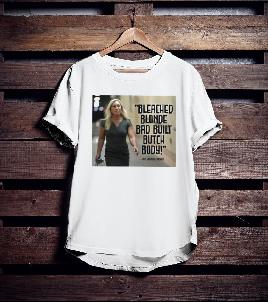Bleached Blonde Bad Built Butch Body ACP Jamming Crockett T-Shirt
