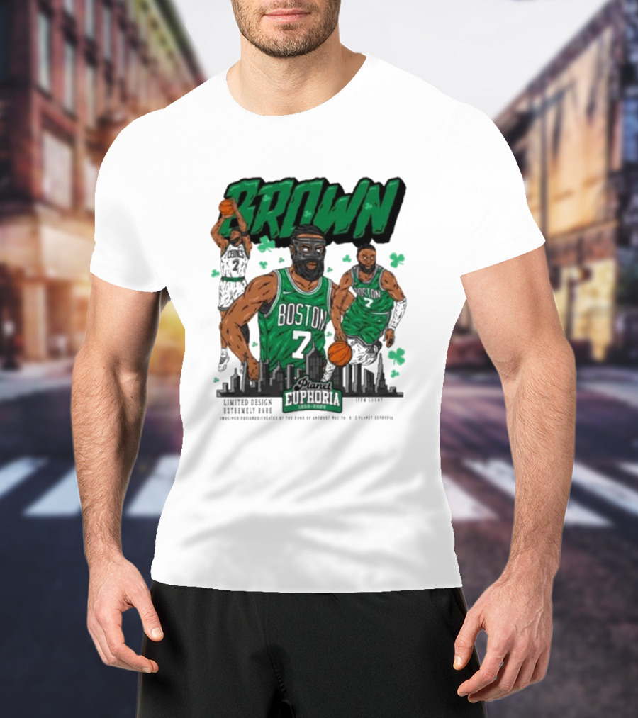 Boston Celtics Jaylen Brown Exclusive Basketball Planet Euphoria T-Shirt