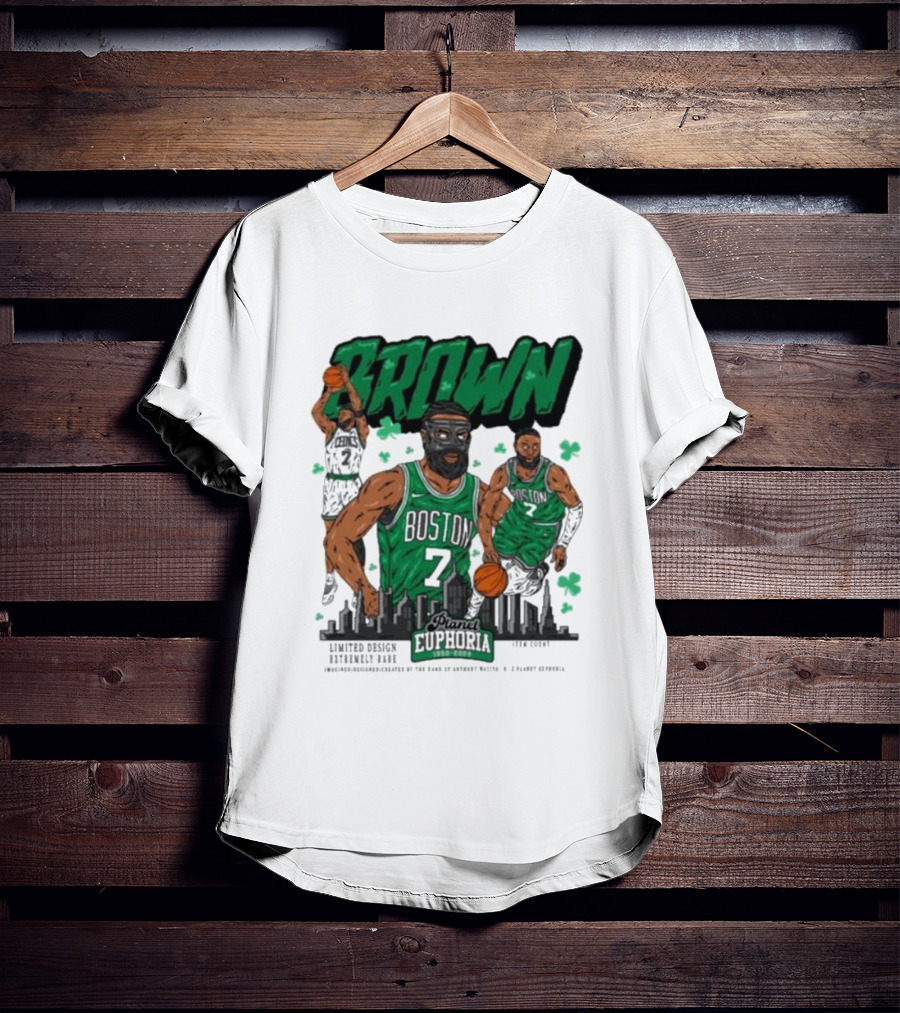 Boston Celtics Jaylen Brown Exclusive Basketball Planet Euphoria T-Shirt