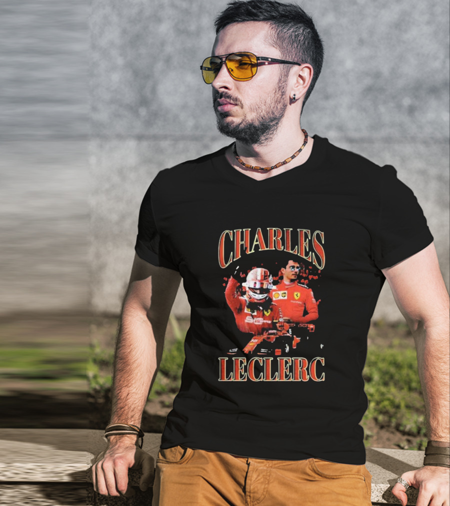 Charles Leclerc Ferrari Racing Team Driver F1 Legend T-Shirt