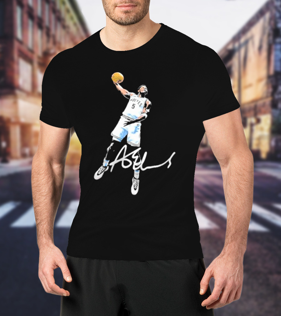 Anthony Edwards Wolves Ae Basketball Dunk Signature T-Shirt