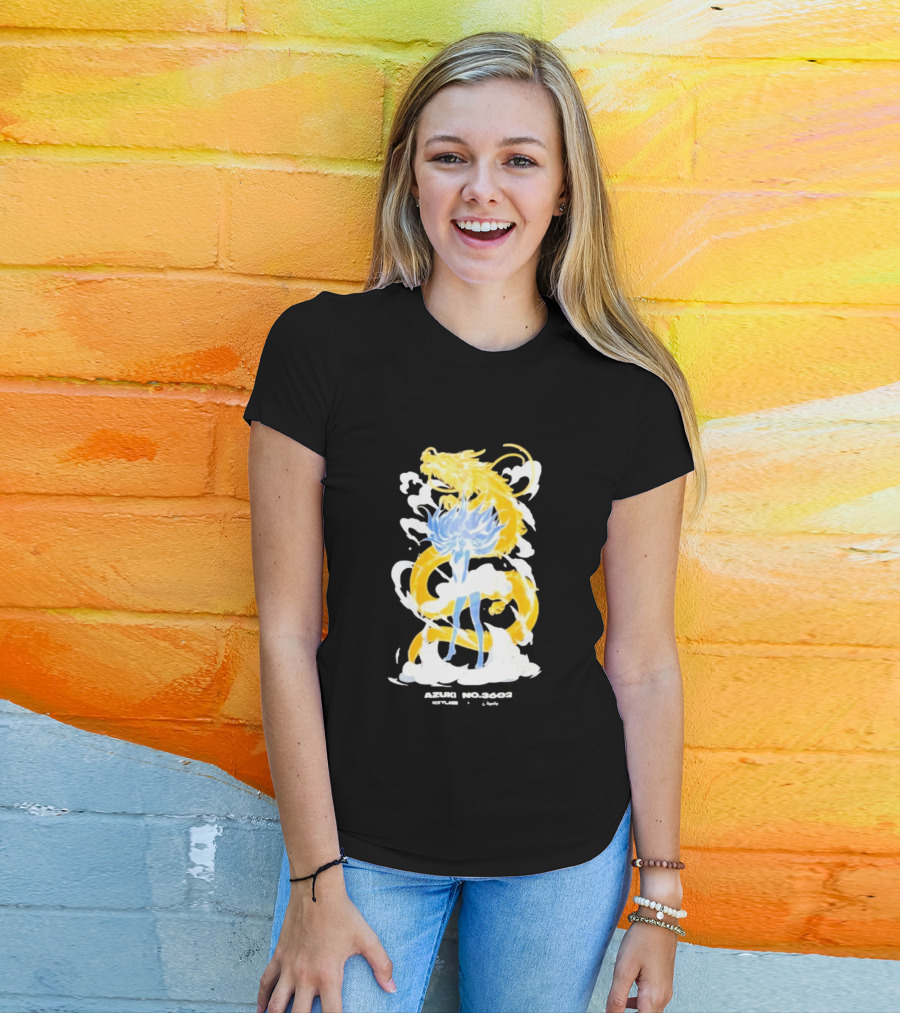 Azuki No 3602 Nxtlabs Girl And Dragon Fantasy T-Shirt