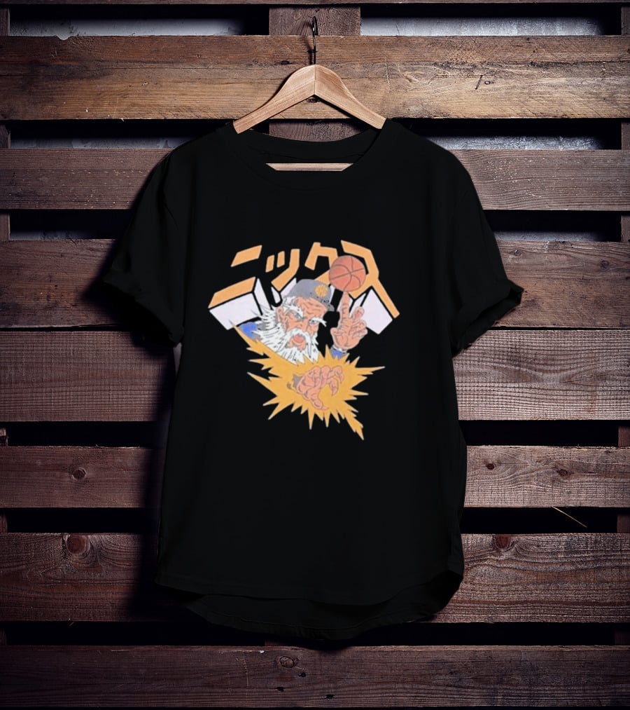 Big Knick Energy Anime Knicks Wizard Basketball Wizardry In Japanese T-Shirt