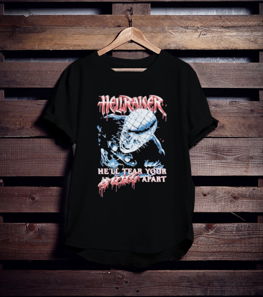 Hellraiser He'll Tear Your Soul Apart Pinhead Horror T-Shirt