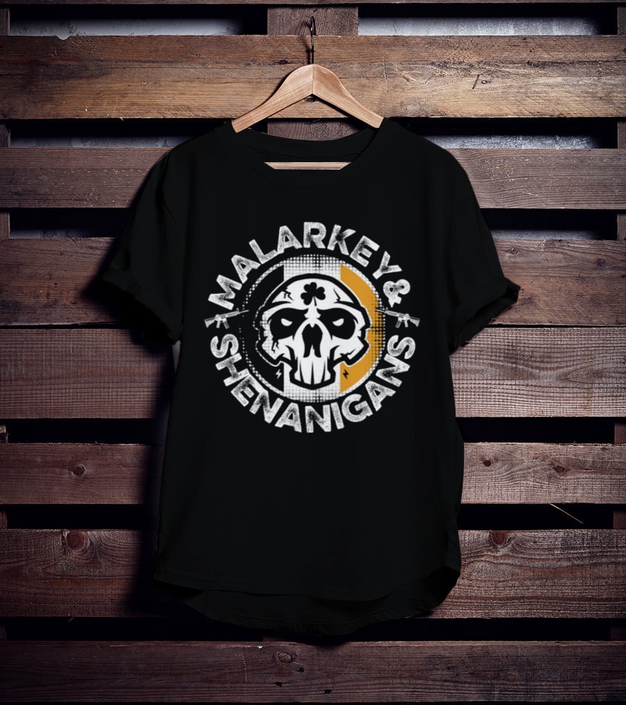 Malarkey And Shenanigans Skull Clover T-Shirt