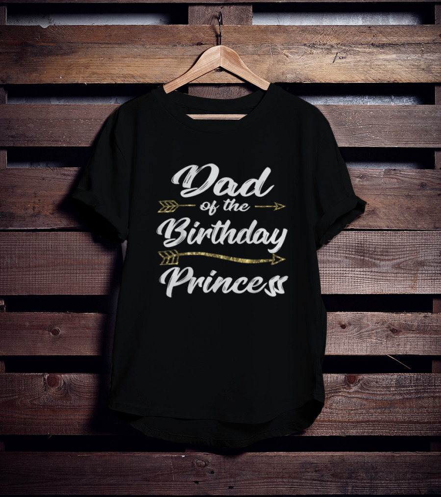 Dad Of The Birthday Princess Father Daddy Papa Men's T-Shirt
