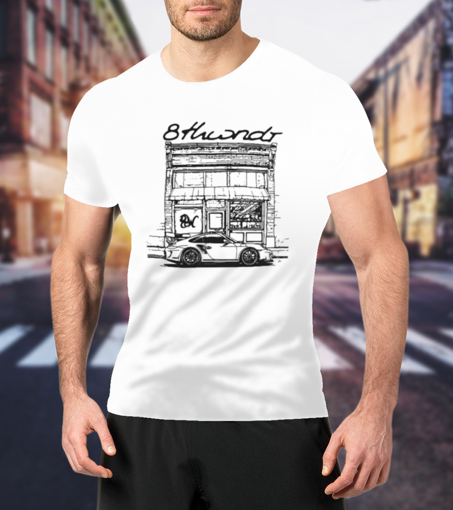 8thwndr Cafe Classic Car T-Shirt